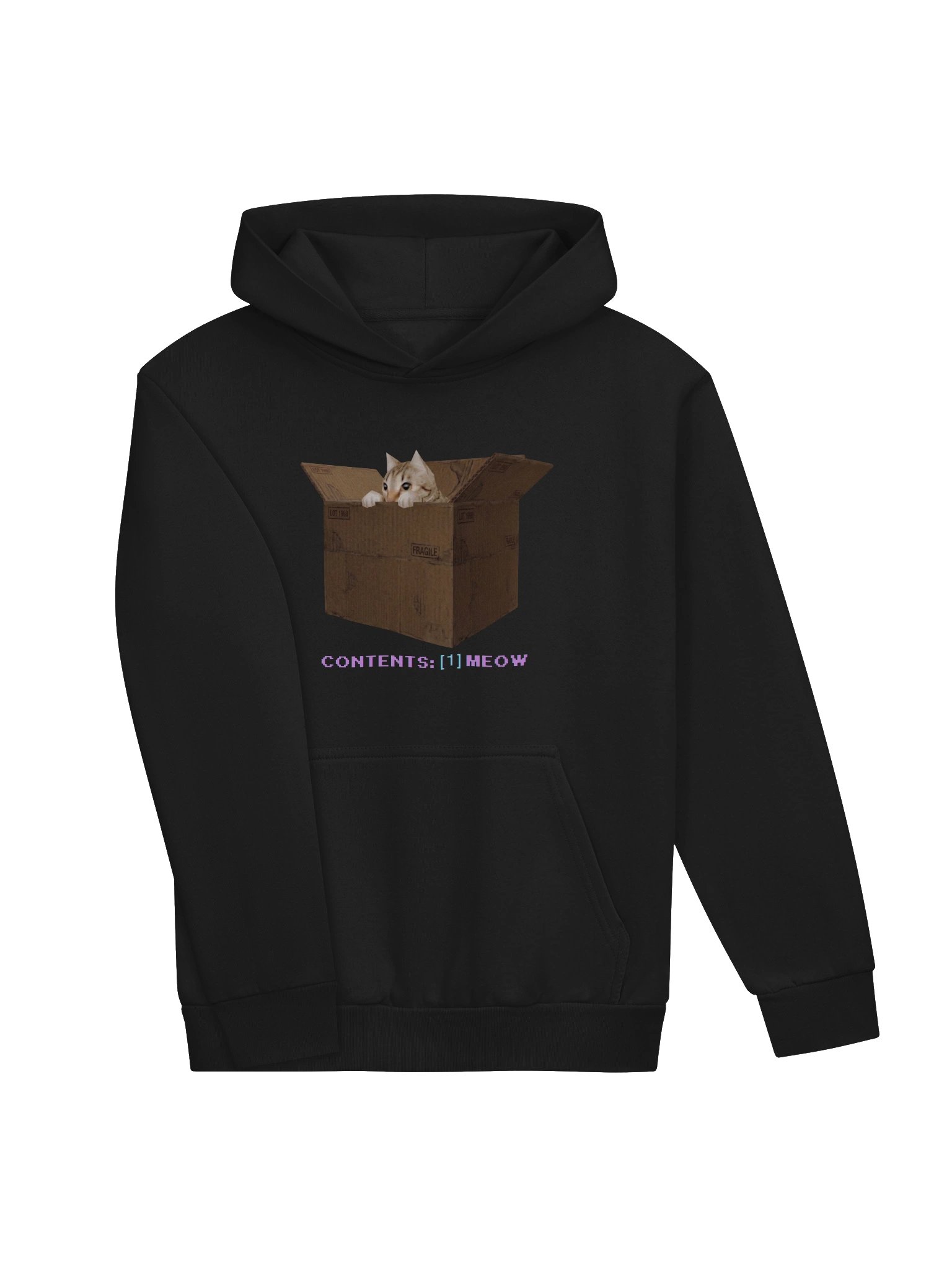 The "Low-Poly Meow" Heavyweight Hoodie product image (3)