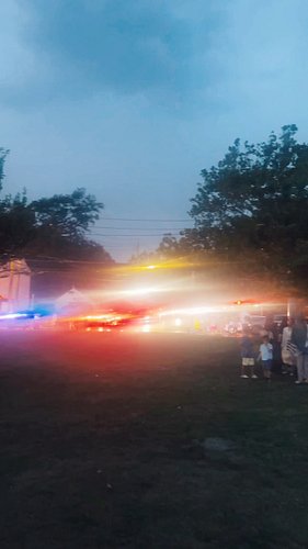 Storm stole the fireworks, but the night still painted with colored lights. Fourth of July magic 🇺🇸