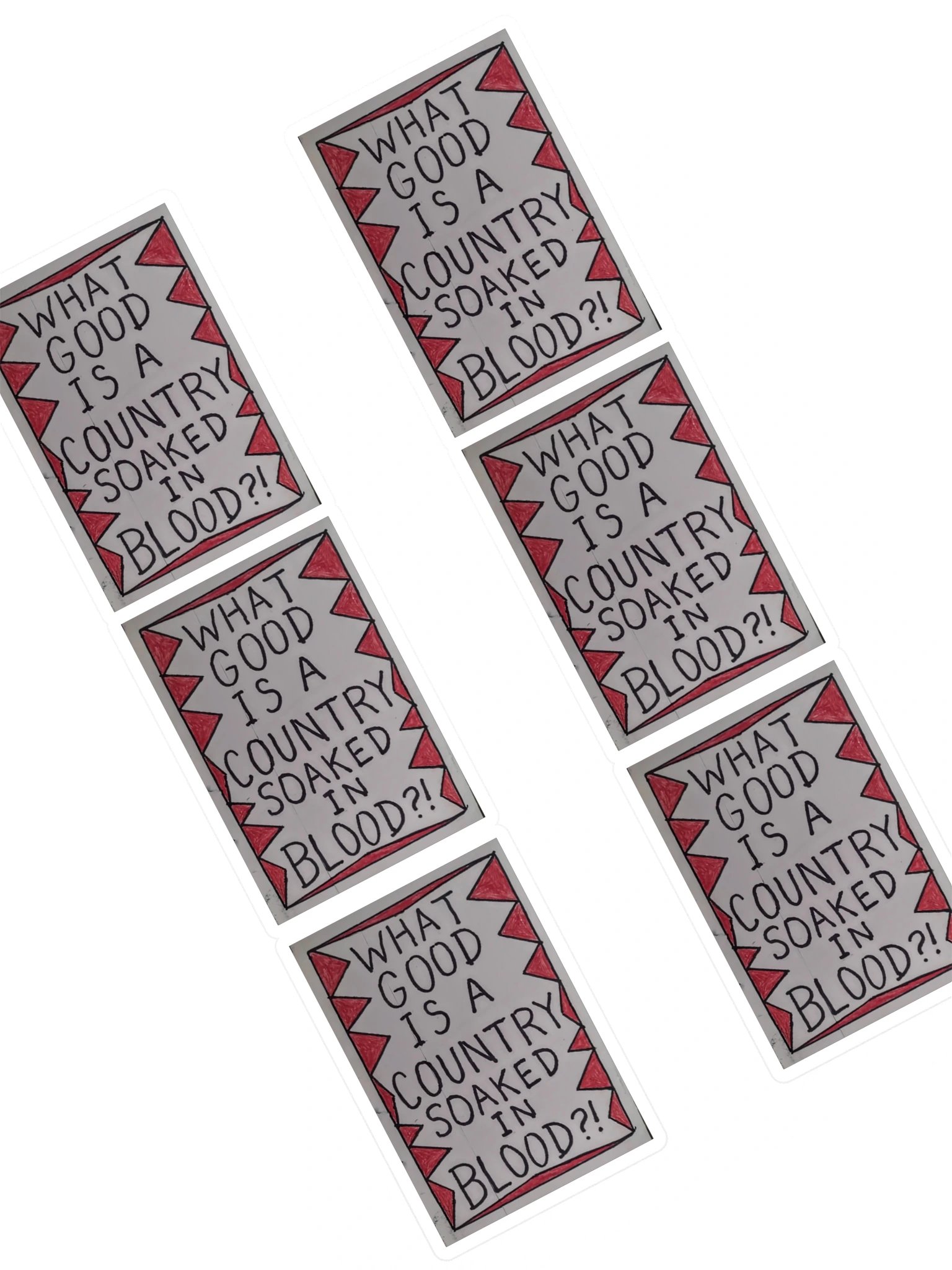 A Country Soaked In Blood Sticker Sheet product image (1)