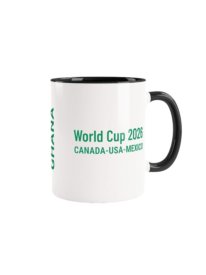 Ghana 2026 World Cup Flag Mug - Ghana Soccer Fan Coffee Cup - Premium Two-Tone Ceramic Mug product image (1)