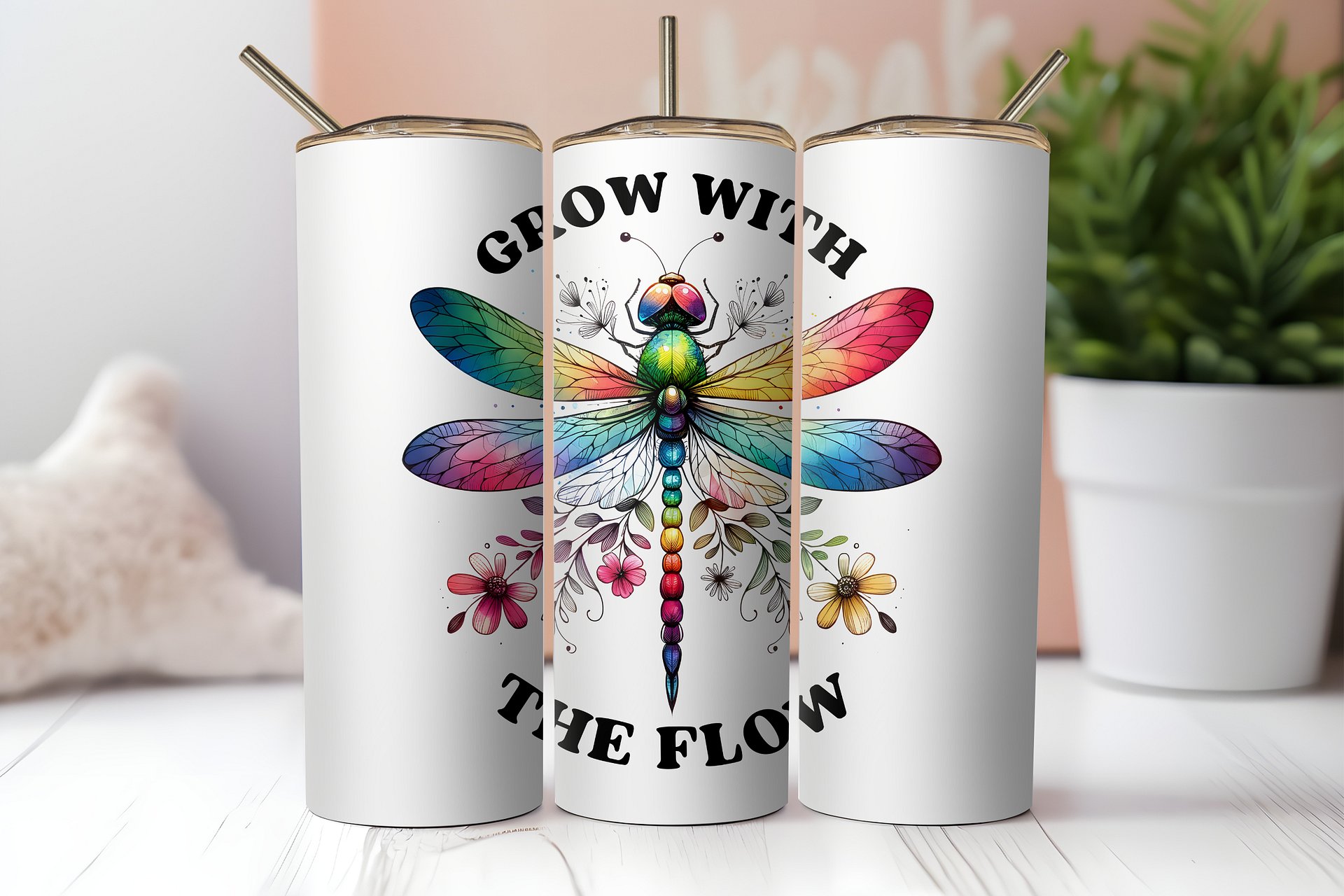 Iridescent Dragonfly Stainless Steel Tumbler product image (2)