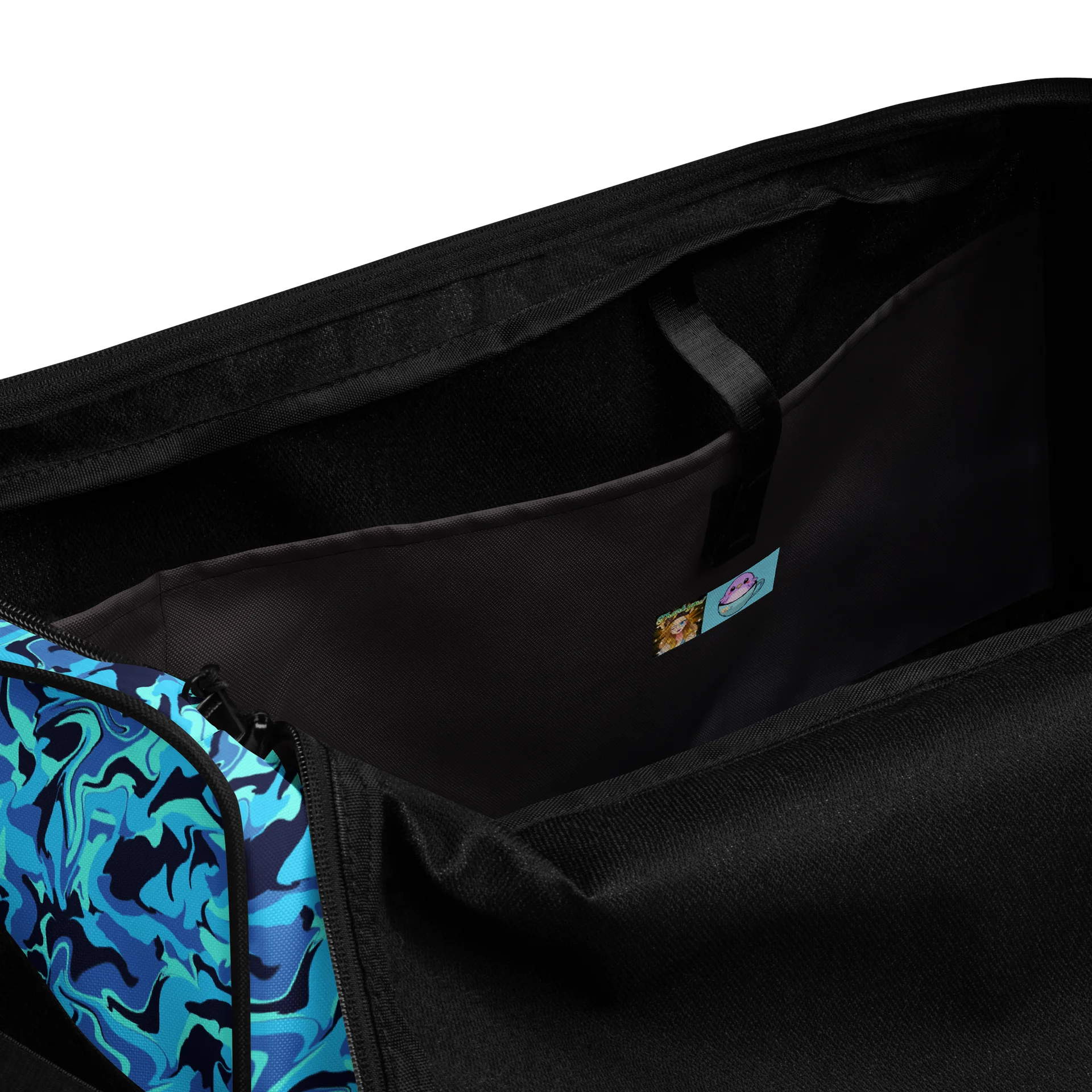 Camouflage Blue Waves | Gym Duffel Bag. product image (6)