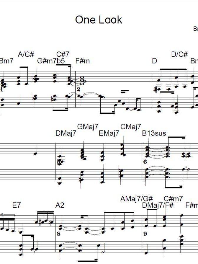 One Look - ModJazz - Piano sheet music product image (1)