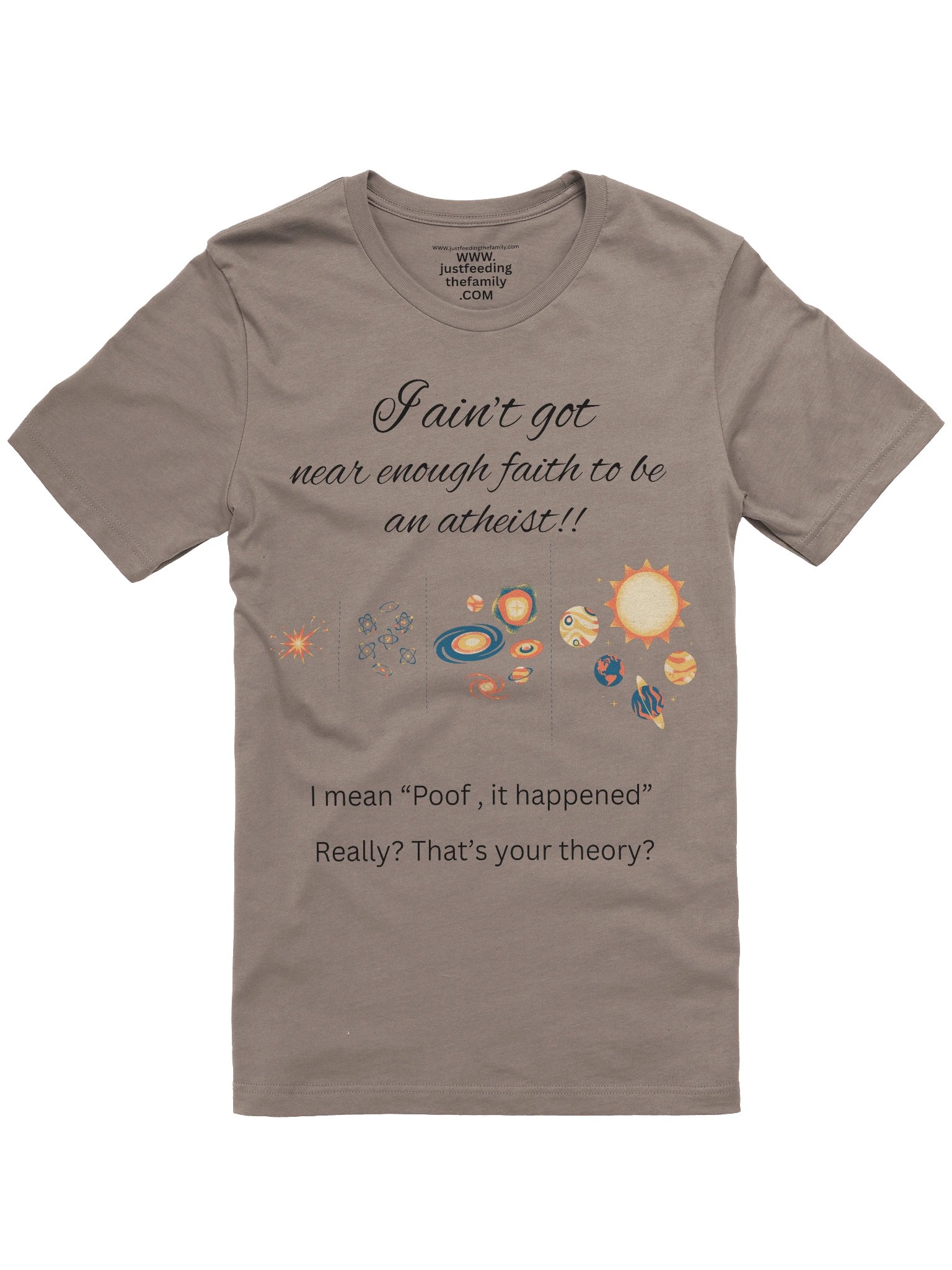 "Poof It Happened" Funny Creationist Christian Graphic T-Shirt product image (6)