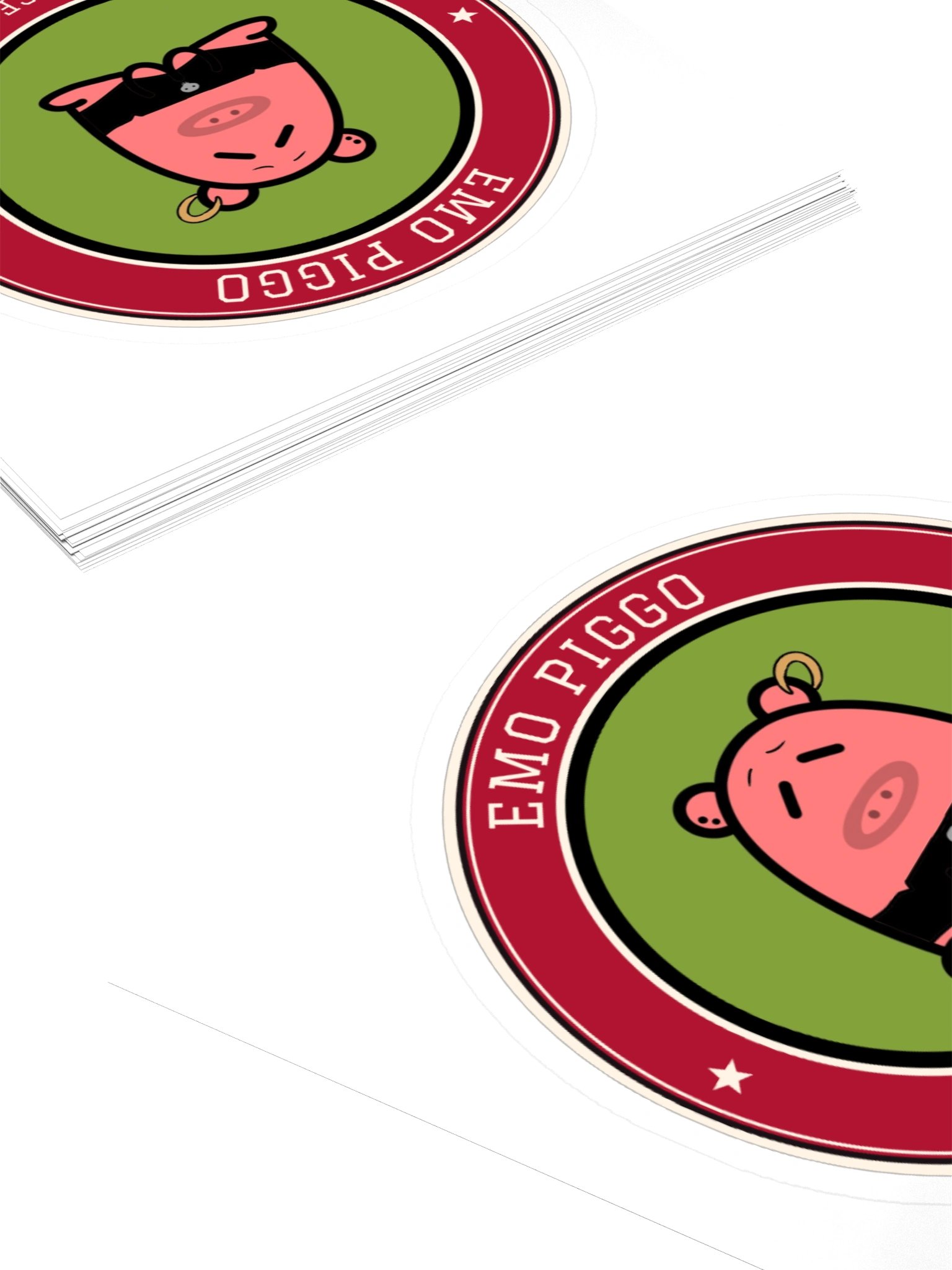 Emo Piggo Varsity Sticker product image (10)