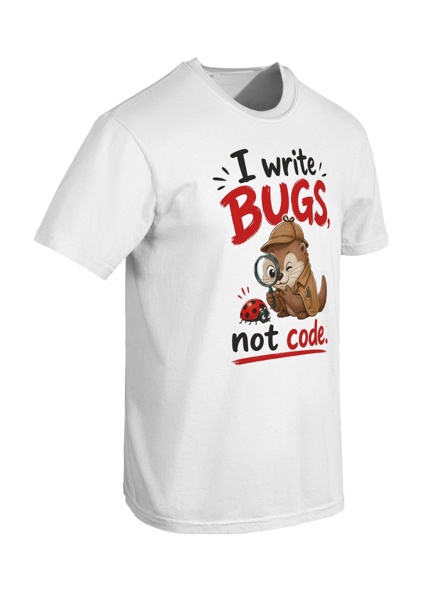I Write Bugs, Not Code – Cute Otter Programmer Design product image (7)