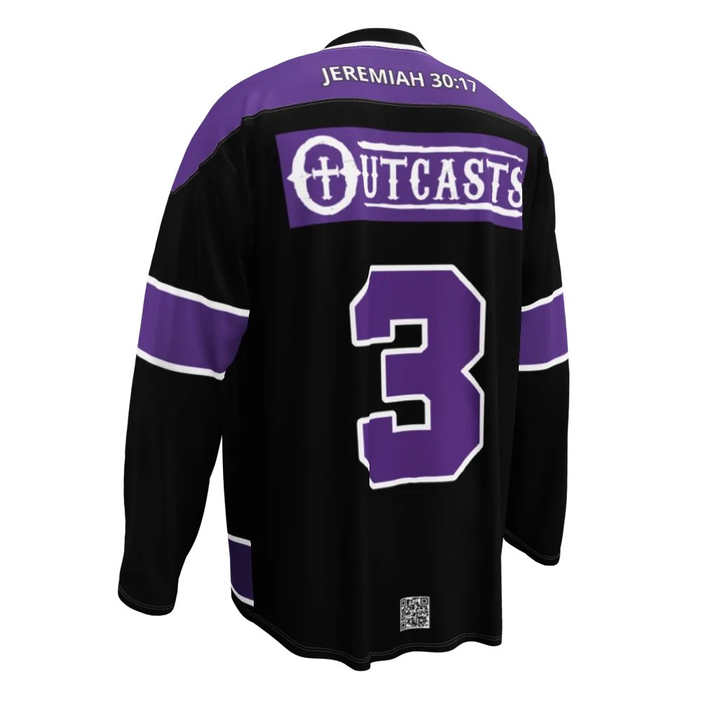 Outcasts Hockey Jersey Black/Purple product image (6)