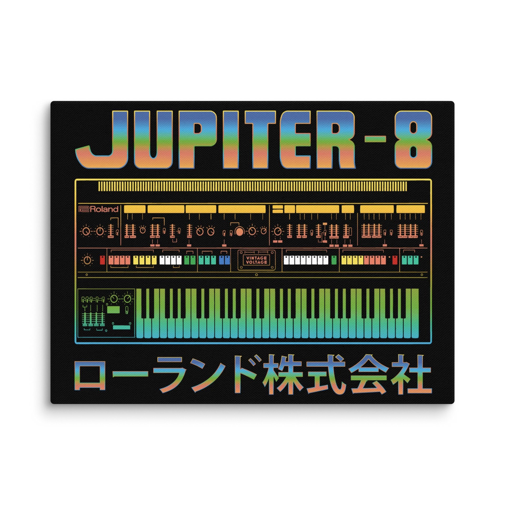 Jupiter 8 Canvas Wall Art - Roland JP-8 (Vintage Analog Synthesizer) product image (18)