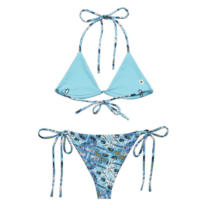 Sea design Dalmacija summer - (photoshop by Dina R.) - Recycled String Bikini product image (2)