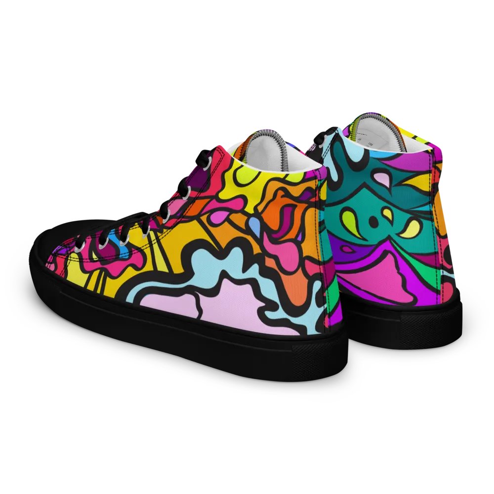 Vibrant Wave Women's High Tops - Wave at Sunset product image (5)