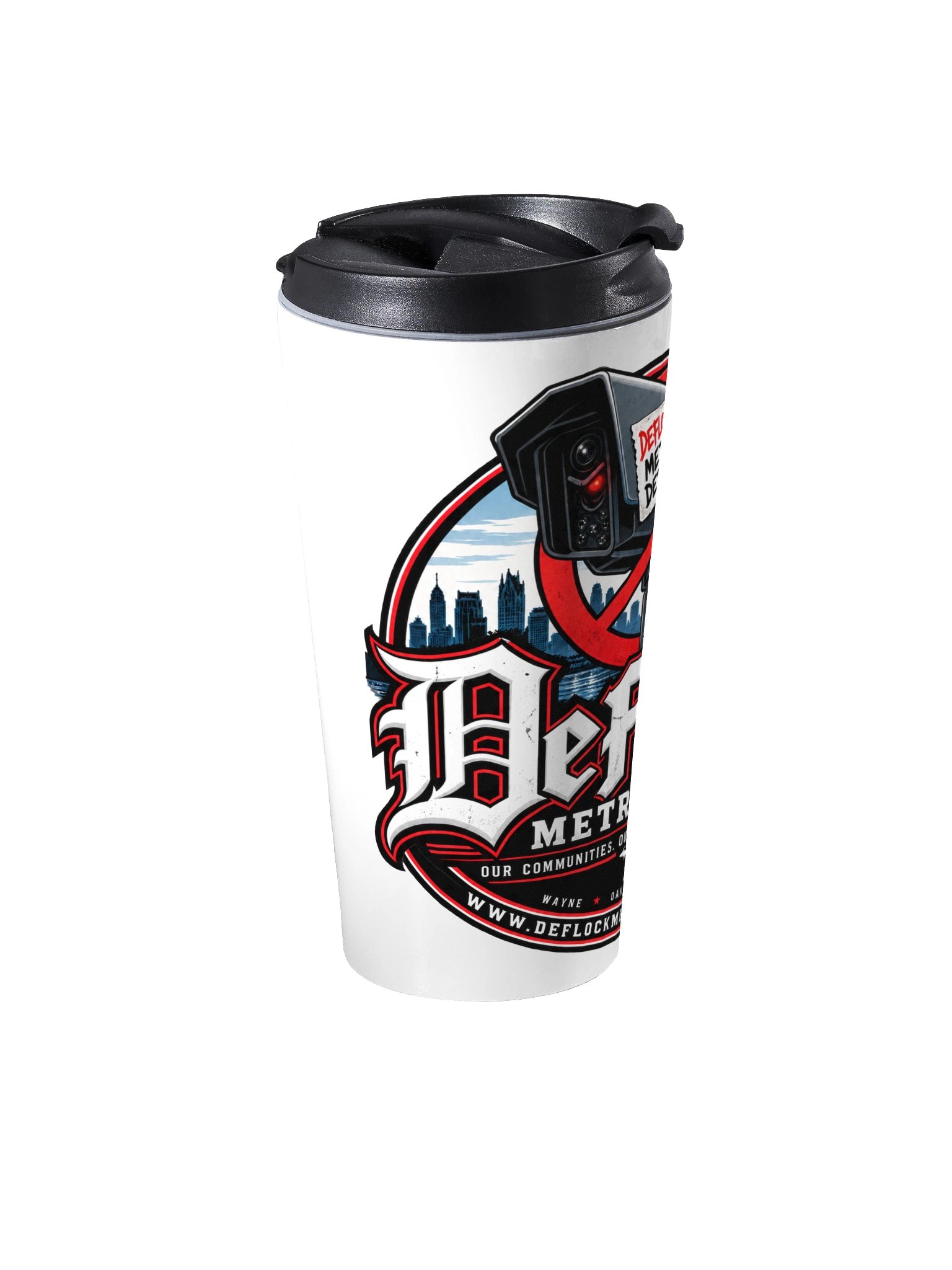 DeFlock Metro Detroit Logo Travel Mug product image (2)