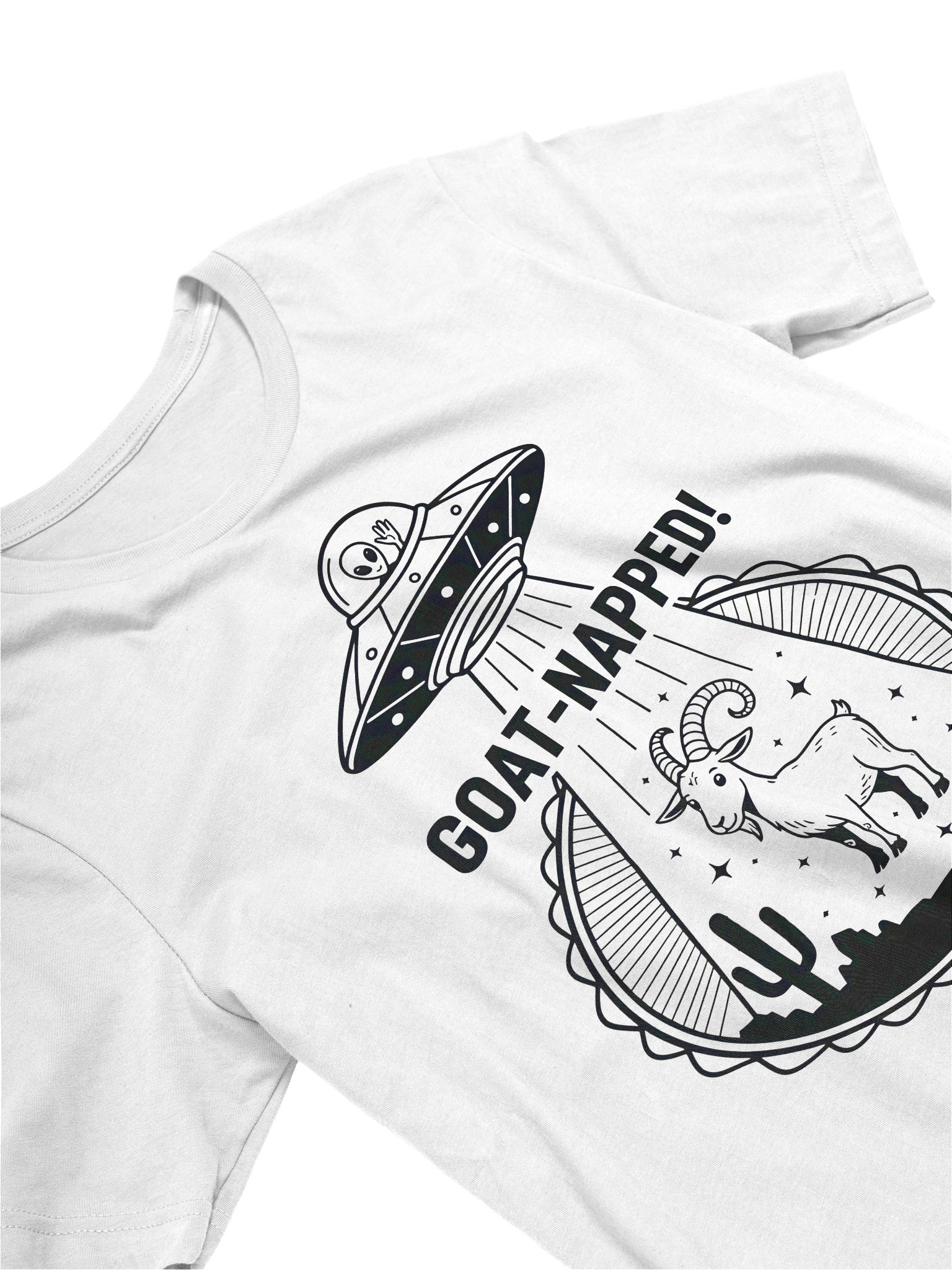 Goat-Napped Alien Abduction Tee - Light Colors product image (100)