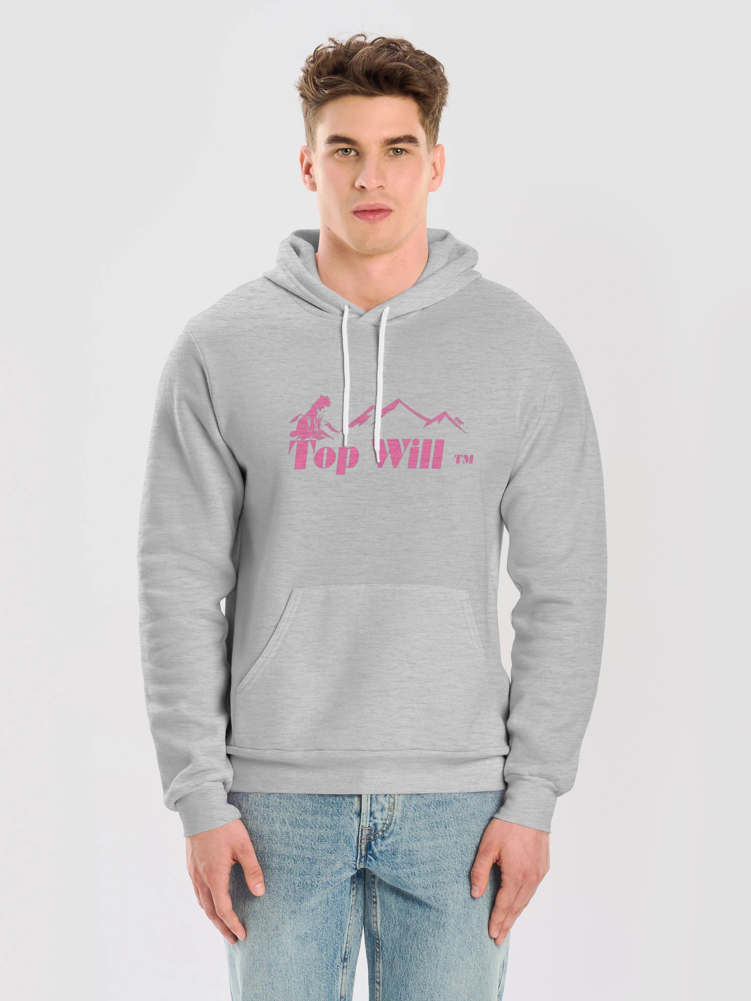 Top Will ™ Grey & Pink Supersoft Hoodie product image (5)