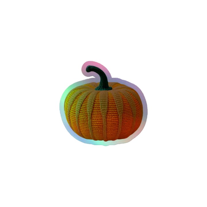 CozyAvocado Kiss-Cut Holographic Sticker Sheet Pumpkin #1 product image (1)