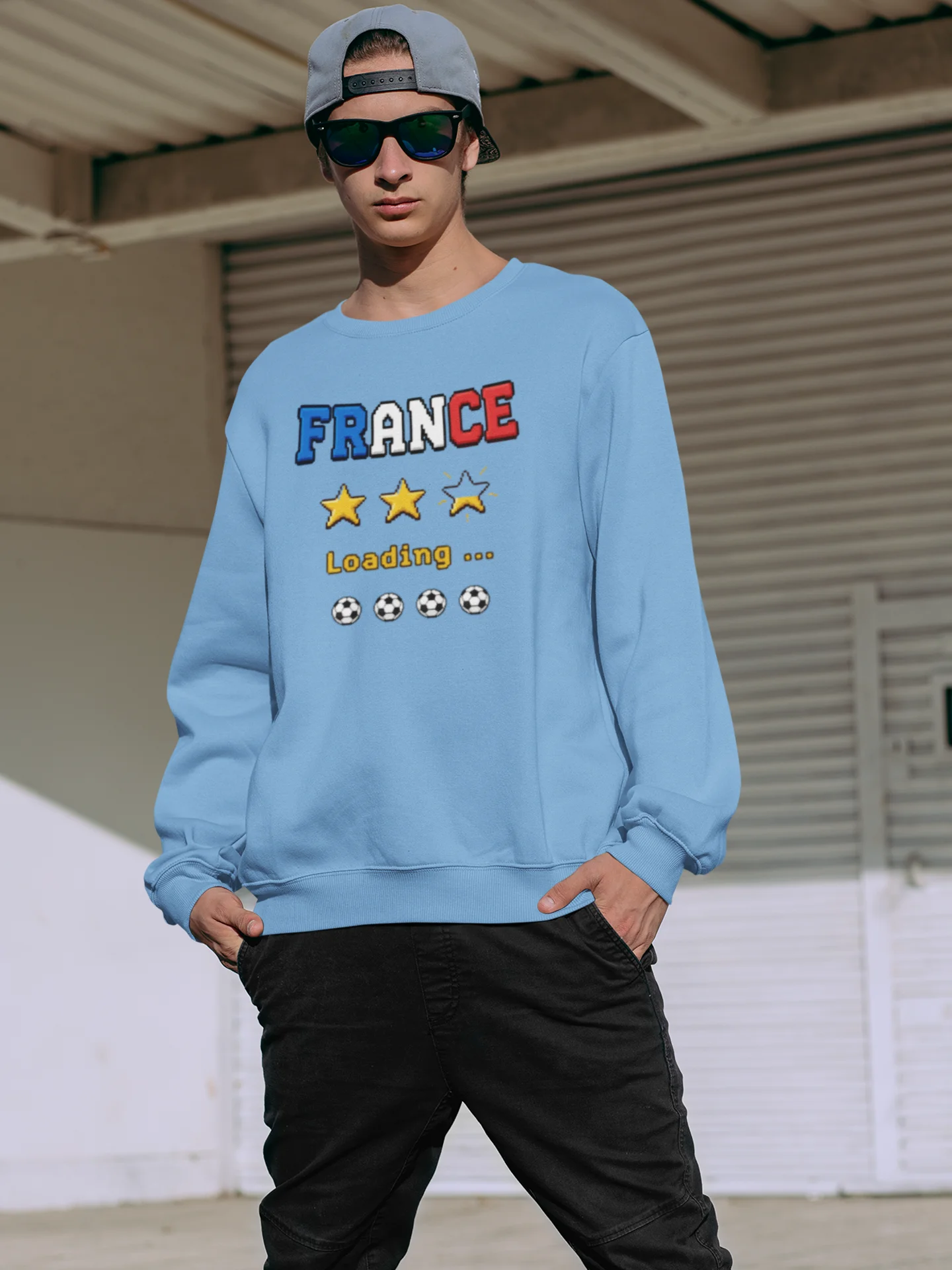 Sweatshirt France Loading - Retro gaming 8-bit Edition product image (18)