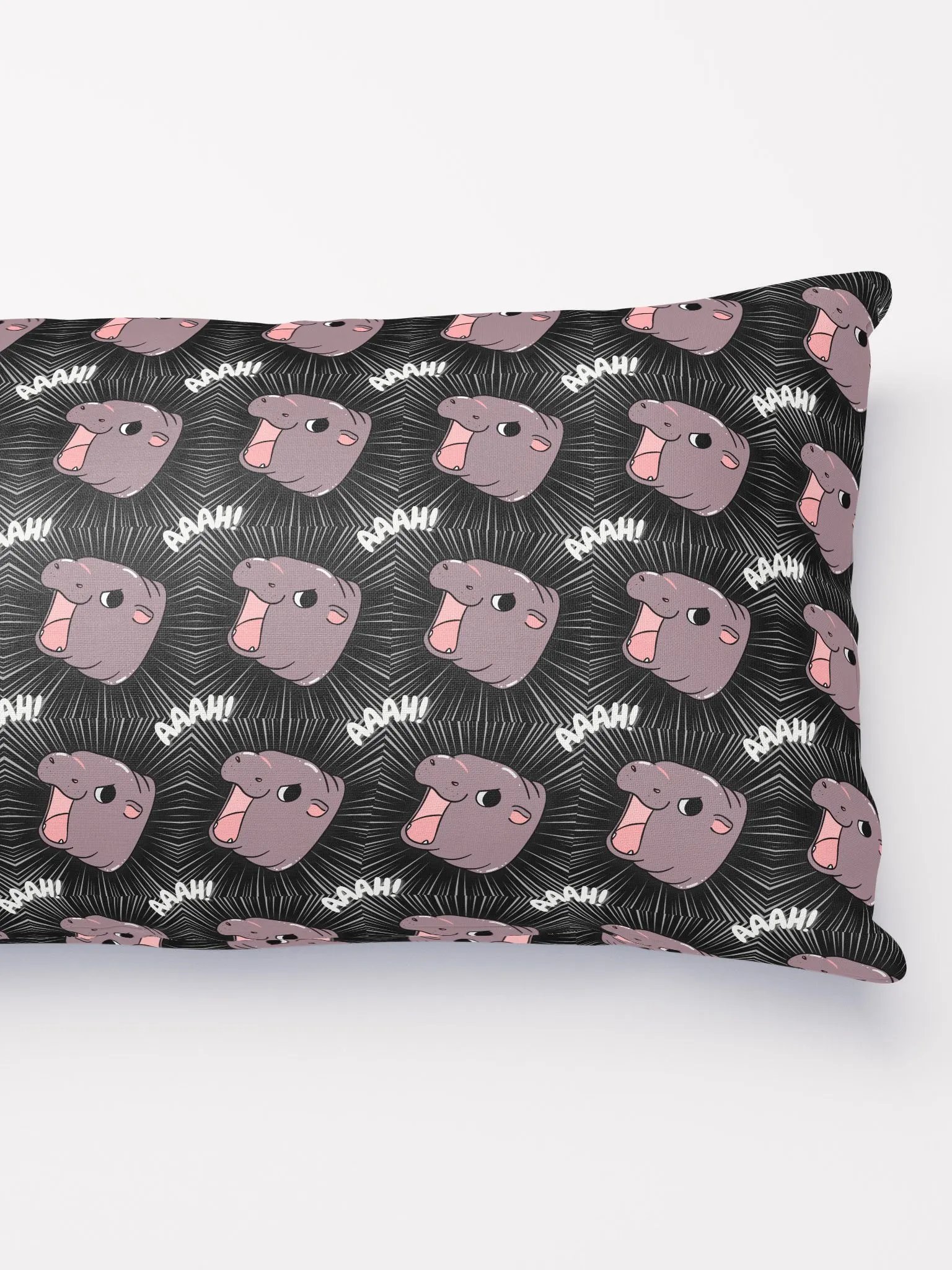 MOODENG'S BLACK AAAH! PILLOW! product image (3)