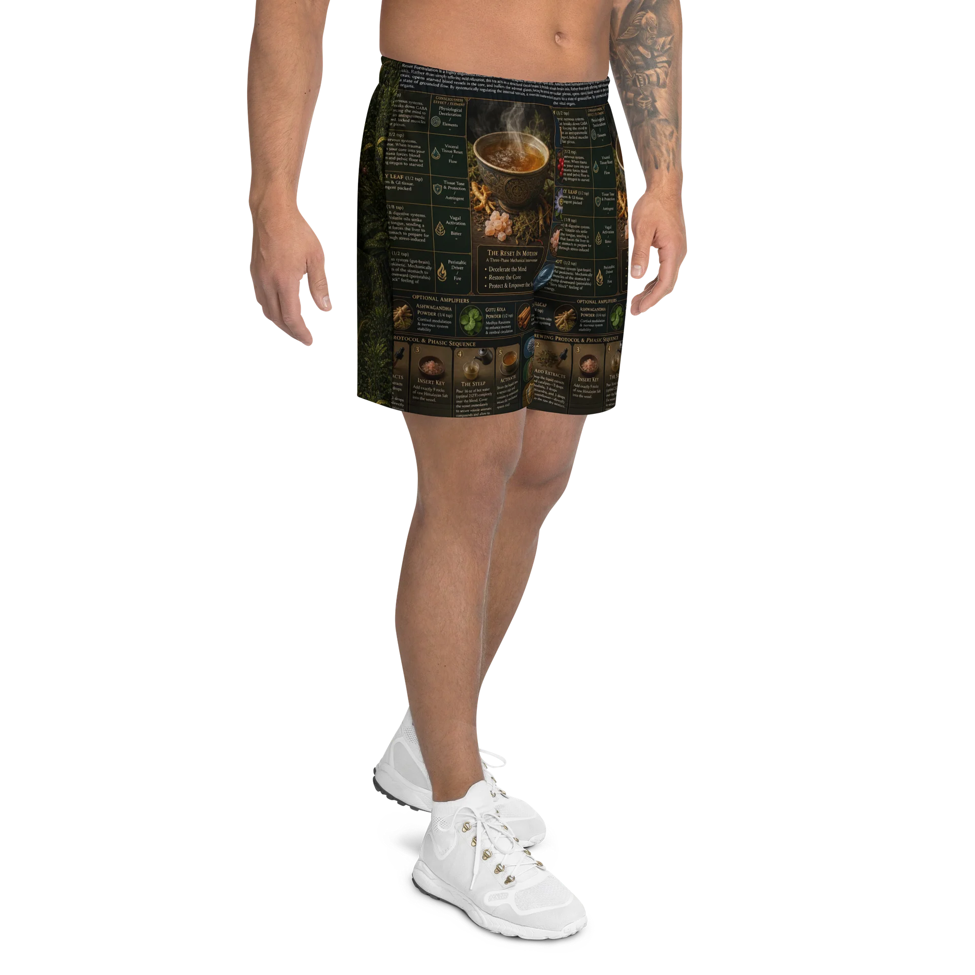 KALA AMRITA Herbal Infographic Athletic Shorts product image (2)
