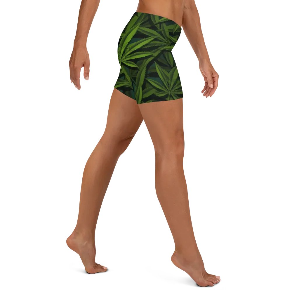 OMD Leaf Spandex Shorts product image (6)