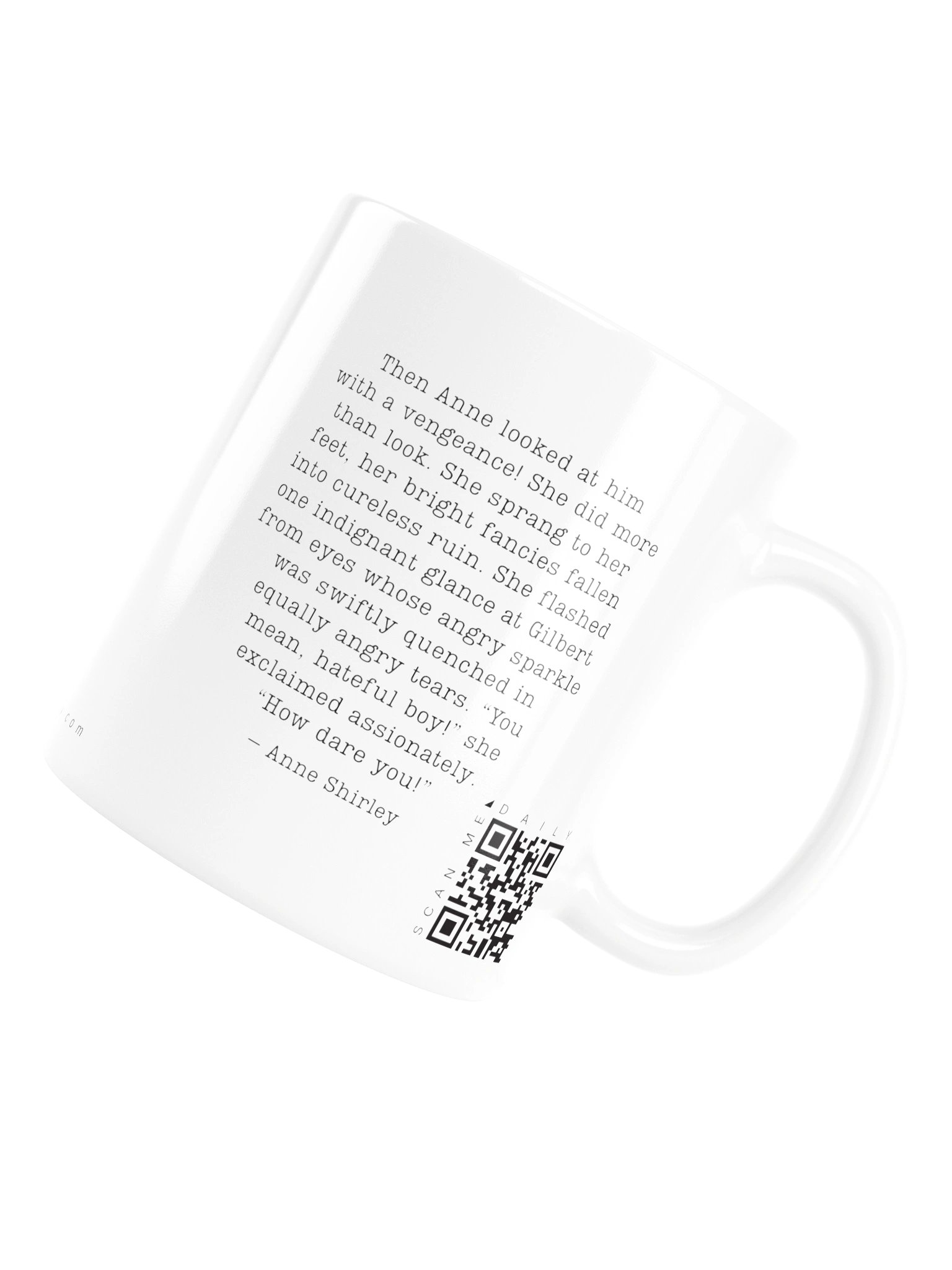 <i>Gilbert</i> • QR Mug<br /> With 160 Daily Quotes<br /> <small>Quotes from beloved novel<br />Anne of Green Gables (1908)</small> product image (7)