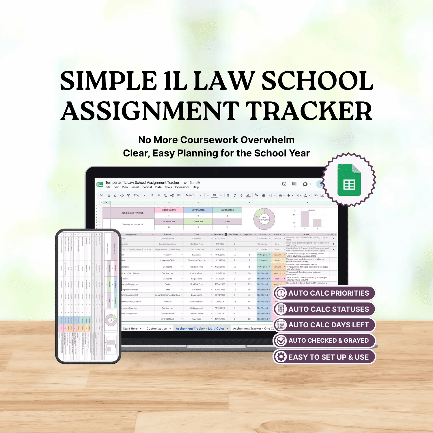 Law School Assignment Tracker L1 product image (8)