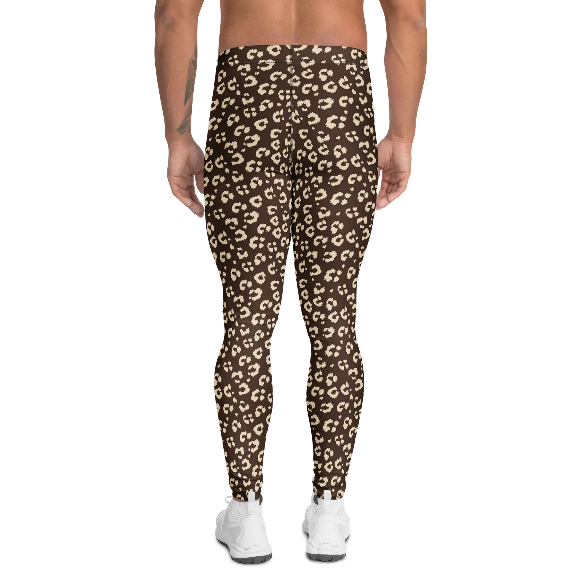 Trendy Leopard Print Athletic Men's Leggings product image (2)