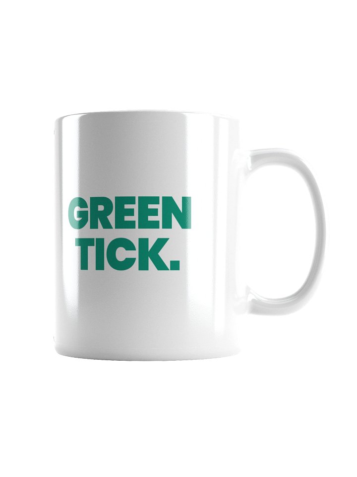 GREEN TICK White Glossy Mug product image (2)