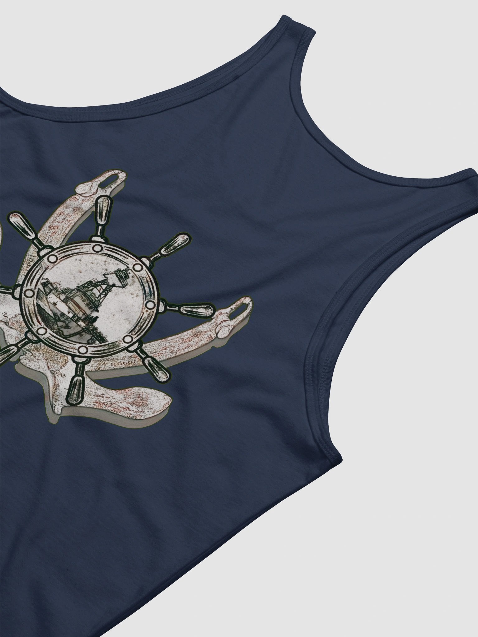 2 Anchor - Ship Wheel & Tug CE – Coastal Workwear | Twin Anchor Apparel PNW Mooring Line Tank product image (5)