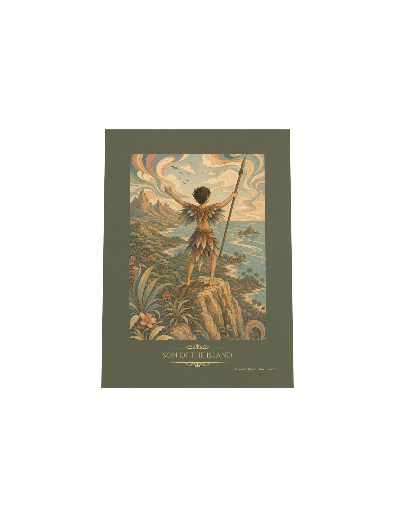 Son of the Island — Art Nouveau Art Print (Child and Sea) product image (33)