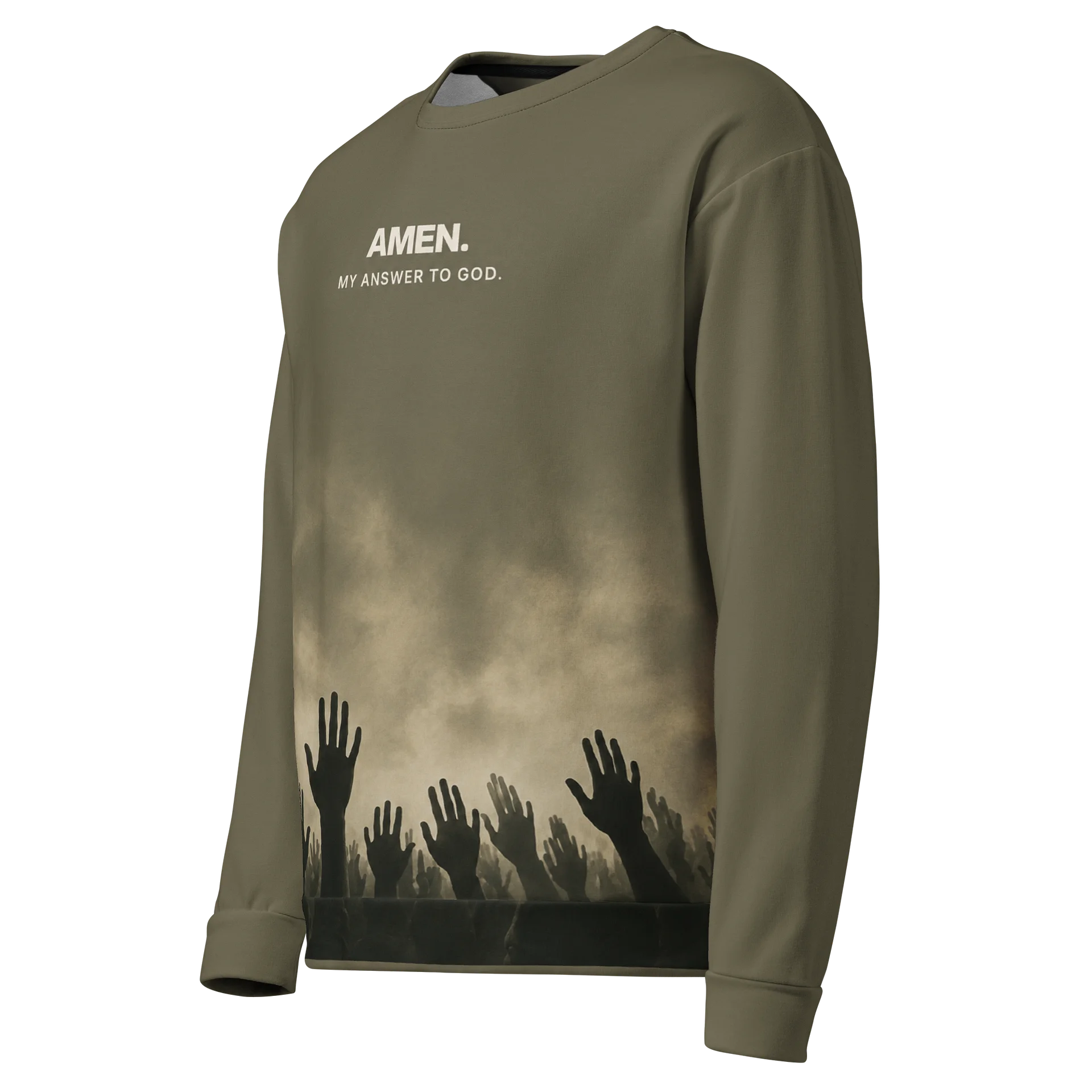 AMEN. My Answer To God | Premium Christian Sweatshirt | Minimal Worship Streetwear product image (3)