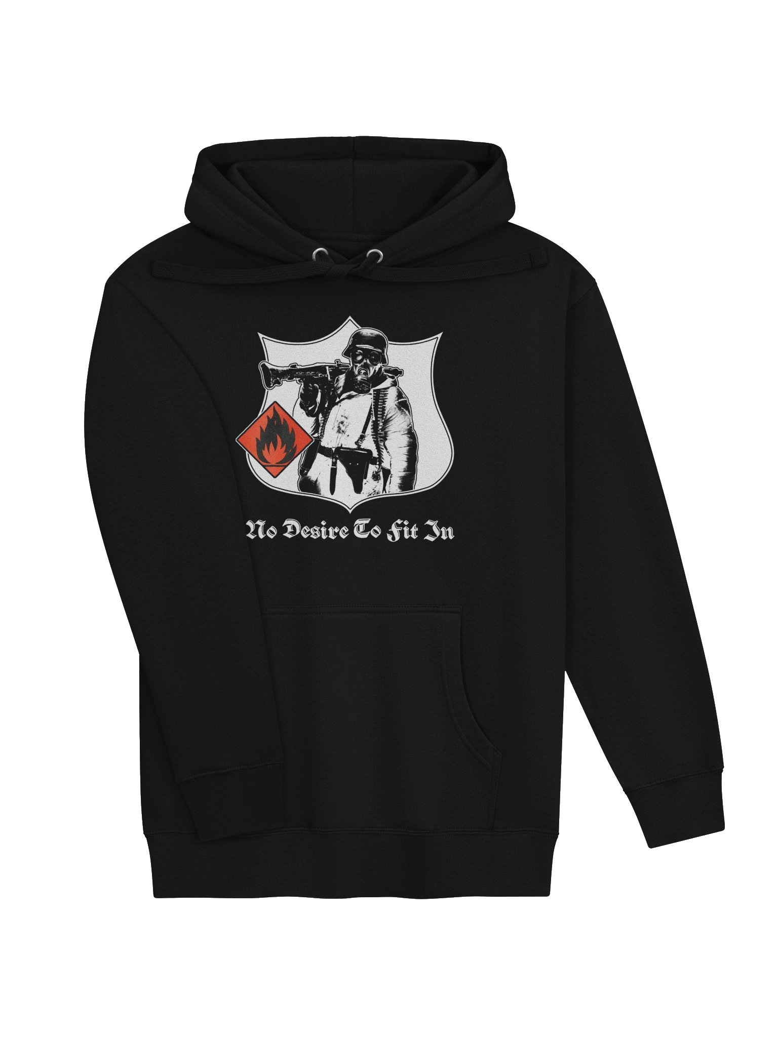 "NO DESIRE TO FIT IN" HOODIE BACKPRINT product image (3)