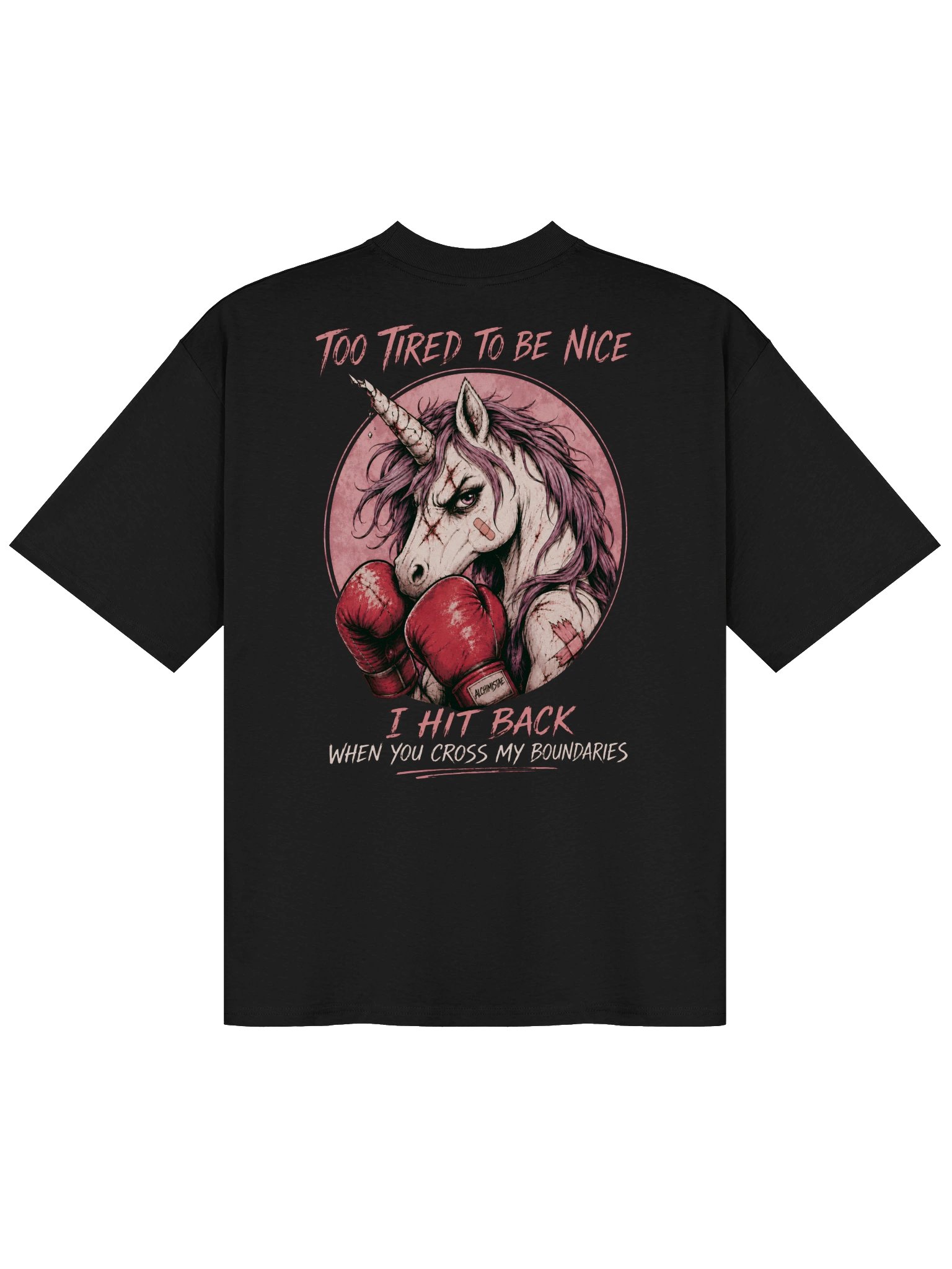 T-Shirt Unisex Oversize Coton Bio Poids Lourd – TIRED TO BE NICE product image (1)