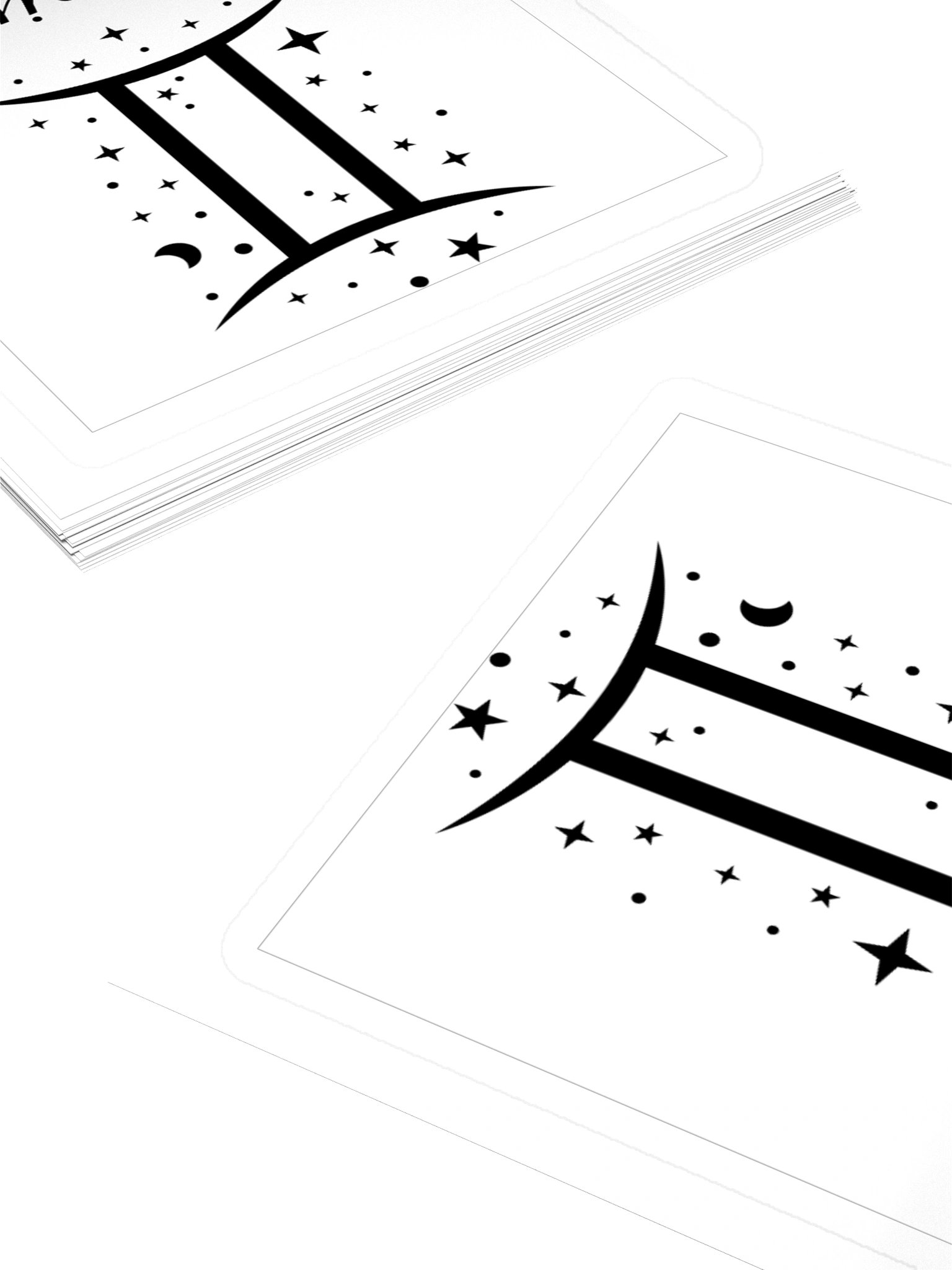 Gemini Zodiac Sticker — Minimalist Twin Symbol Design product image (4)