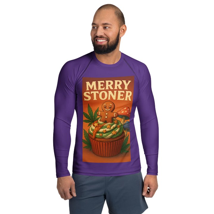 Whimsical Merry Stoner Men's Rash Guard product image (1)