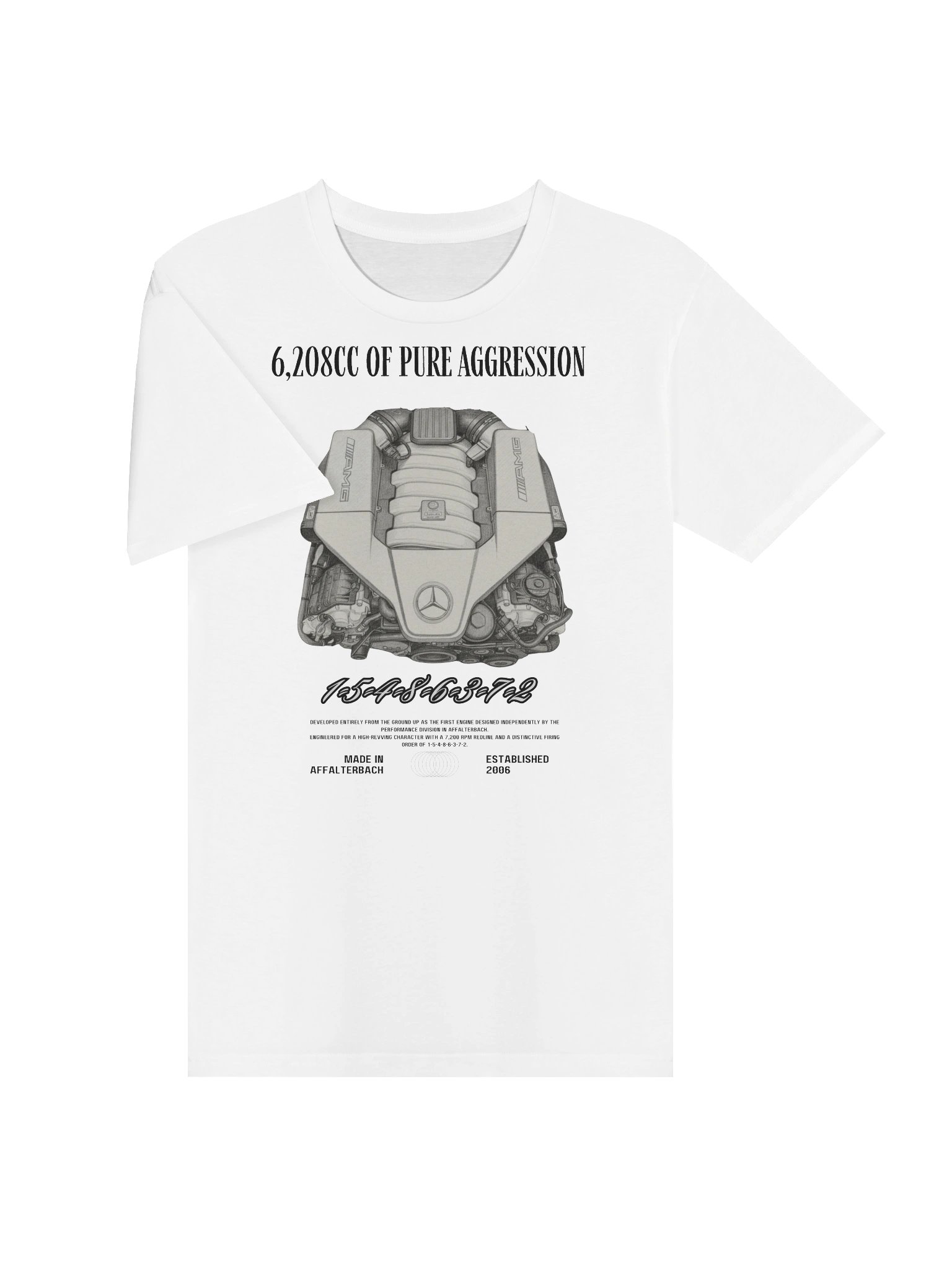 The 6.2L Symphony Tee: White Front Print product image (3)