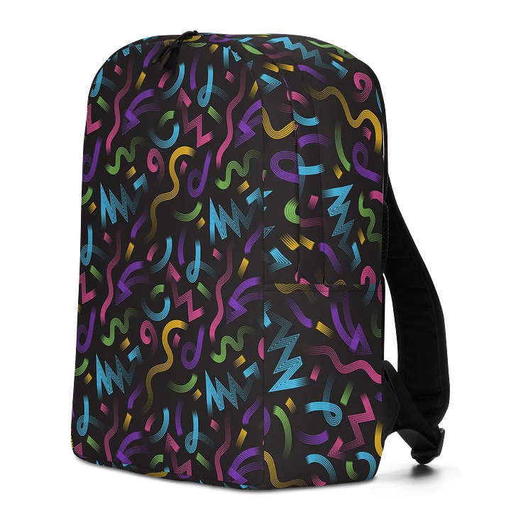 Minimalist Backpack with Bold and Colorful Vibrant Design product image (2)