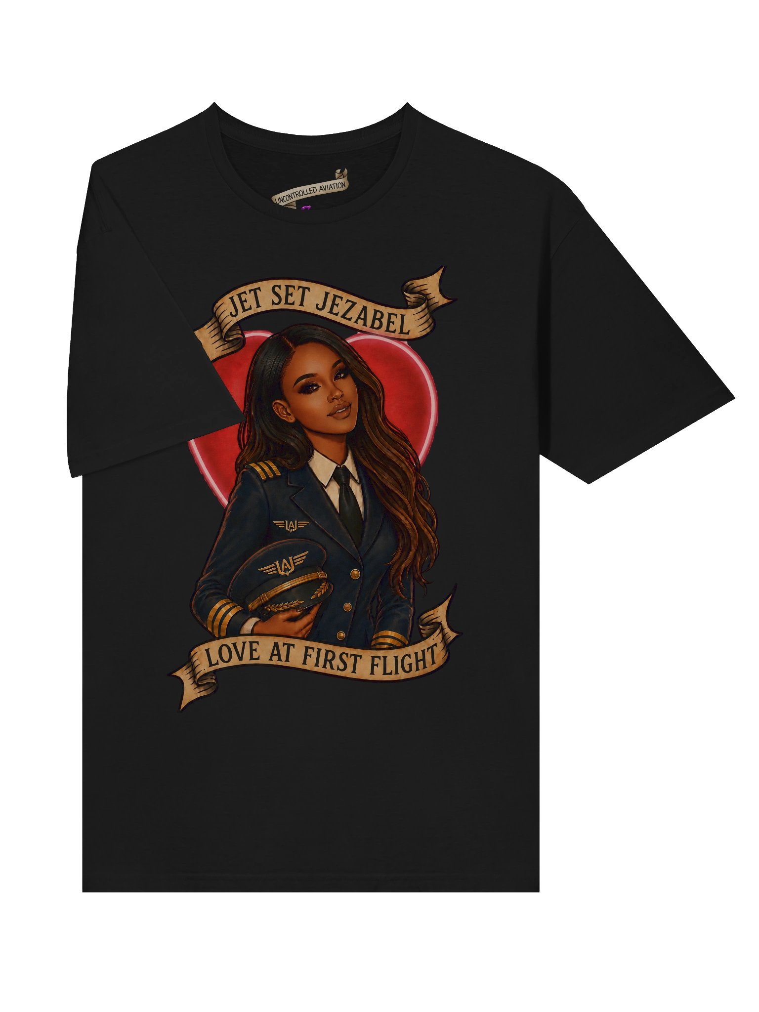 Jezabel Vessir x Uncontrolled Aviation — JET SET JEZABEL — Tee product image (5)