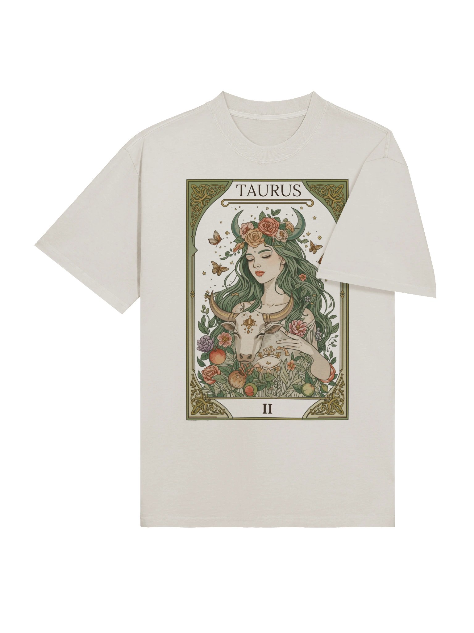 Taurus Zodiac Woman Bull Floral Art Nouveau Astrology product image (4)