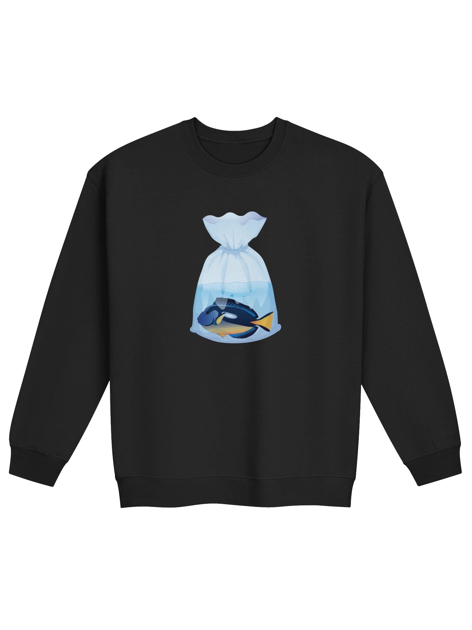 Blue Tang Fish Bag Sweatshirt – Funny Reef Tank & Saltwater Aquarium Graphic Sweatshirt product image (2)