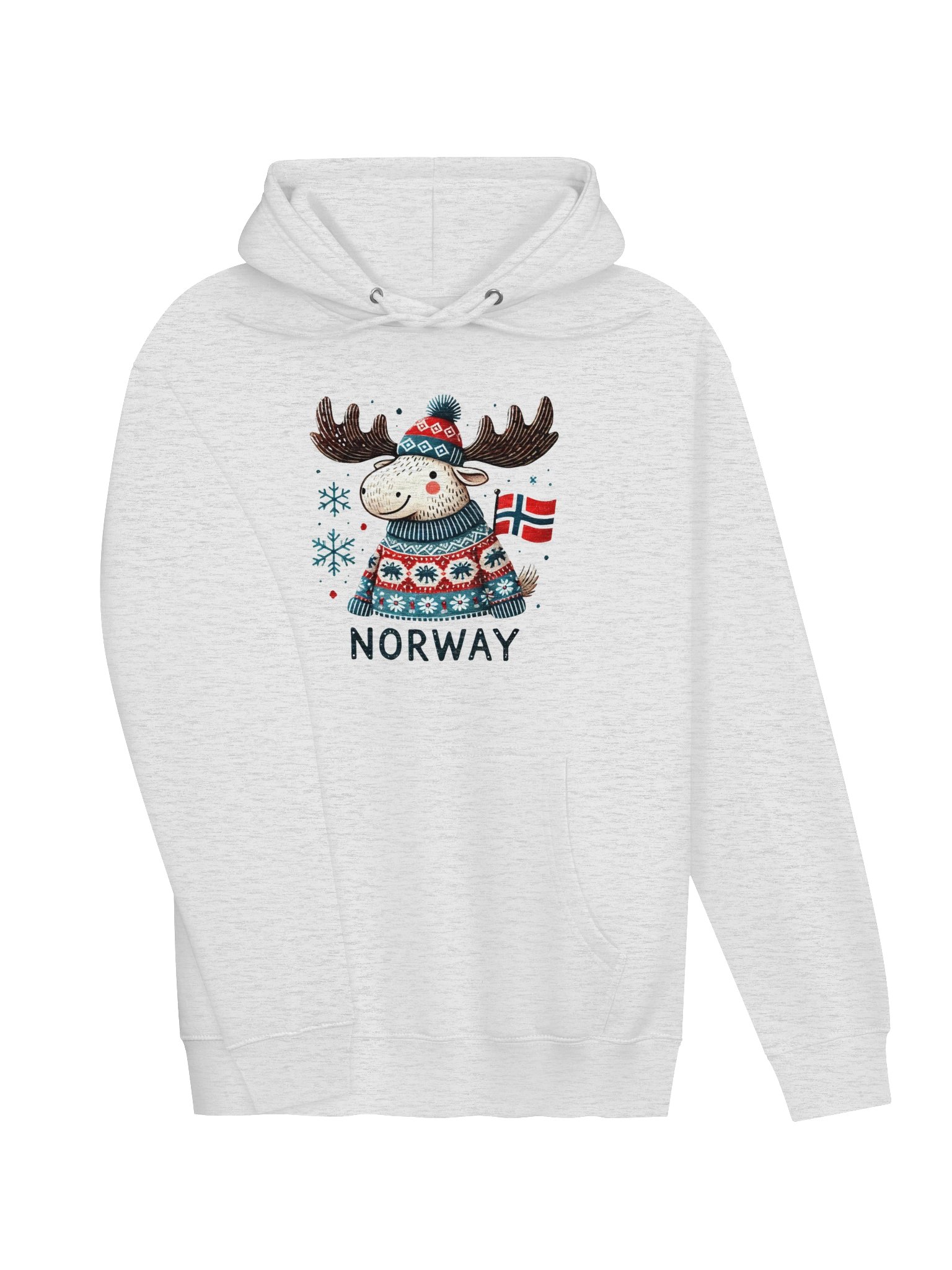 Norway Moose Winter Pullover Hoodie product image (9)