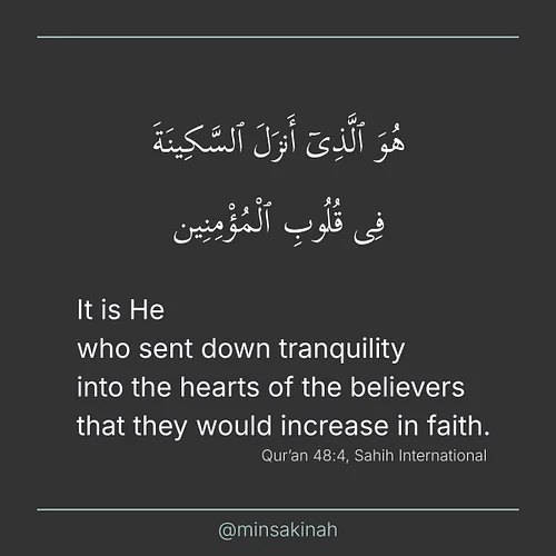Not all storms rage outside.
Some happen within.

But Allah, in His mercy,
sends down Sakinah
into the hearts of those who be...