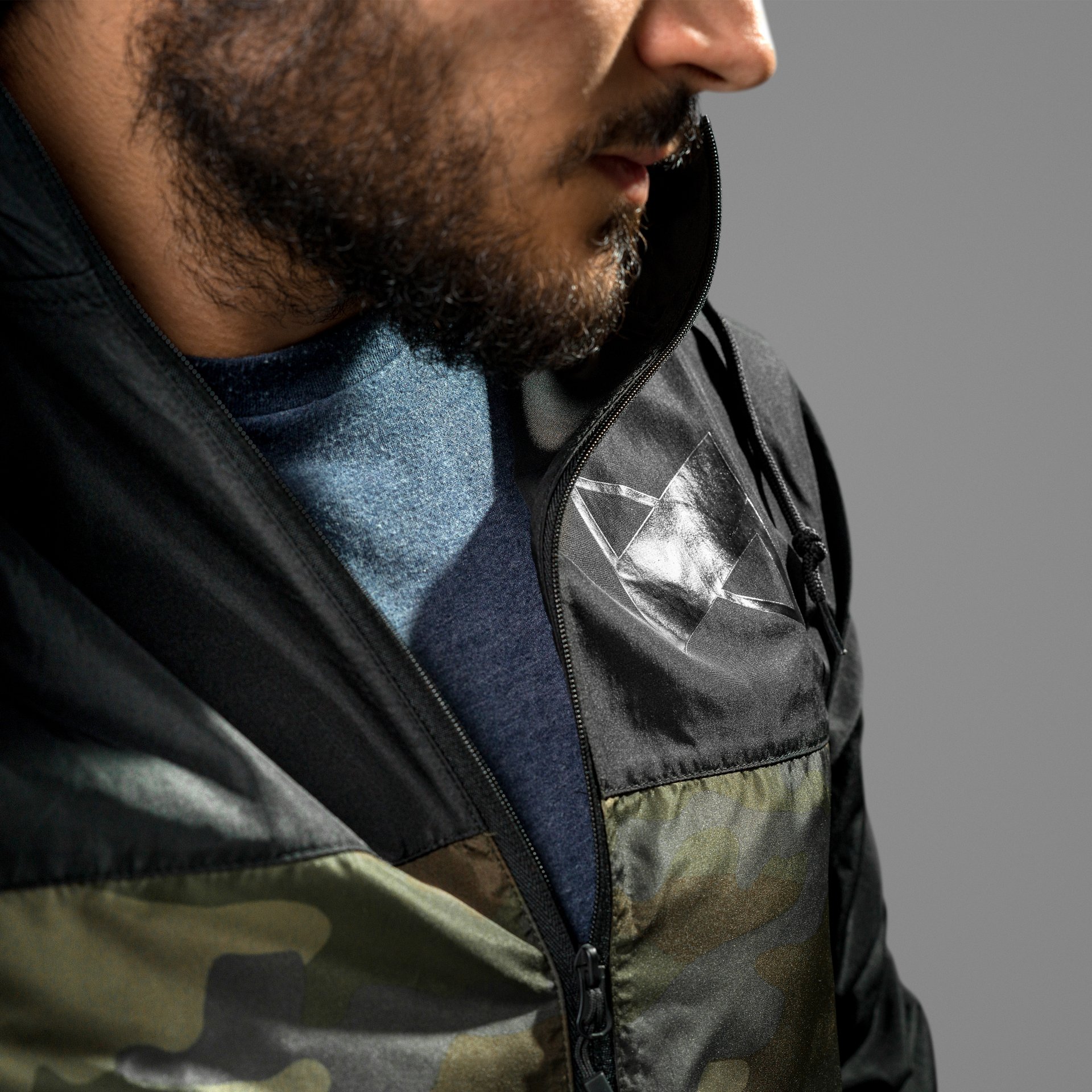 Core Logo Windbreaker (Black/Camo) product image (3)