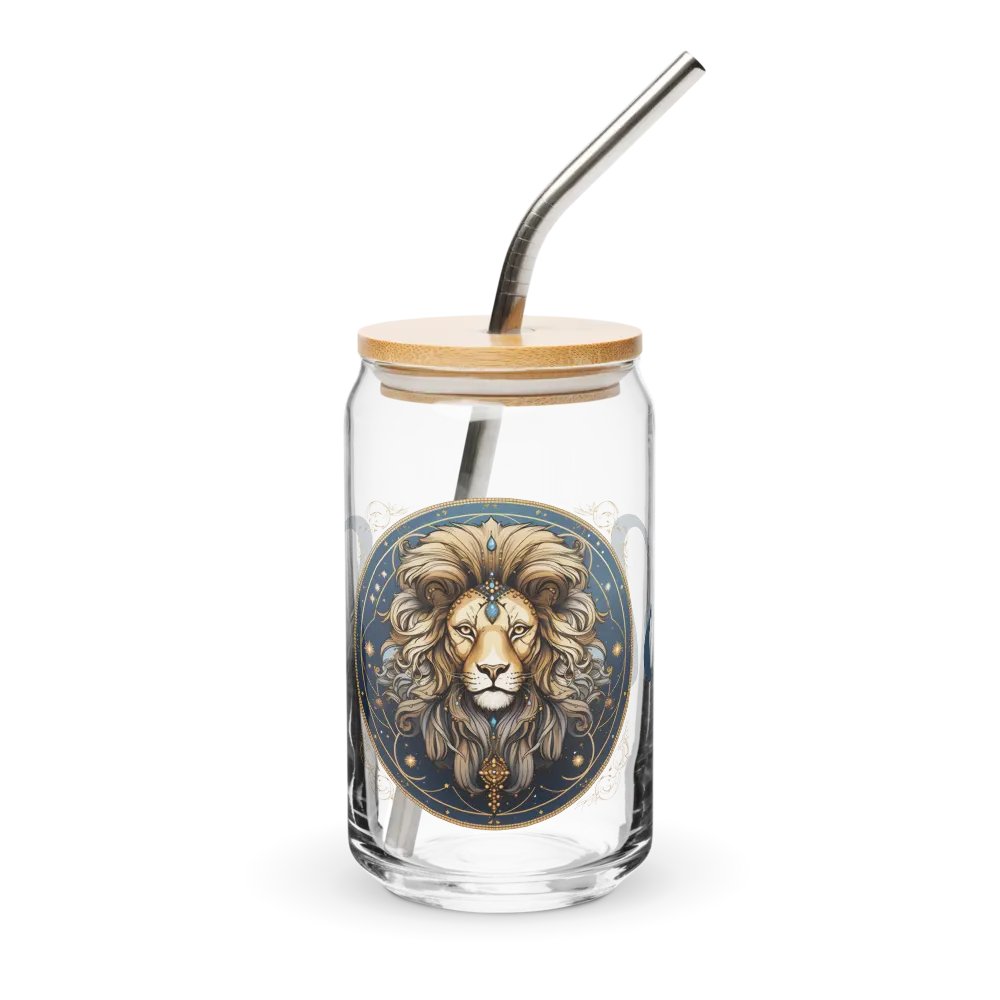 Leo Zodiac Glass Can Sipper product image (2)