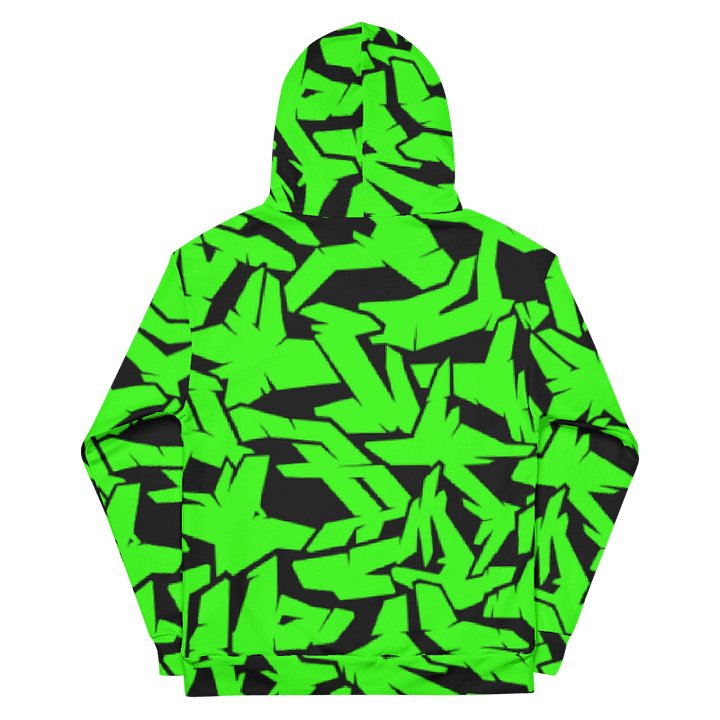 MALEREI LÁVINCI | BLACK/NEON GREEN HOODIE product image (2)