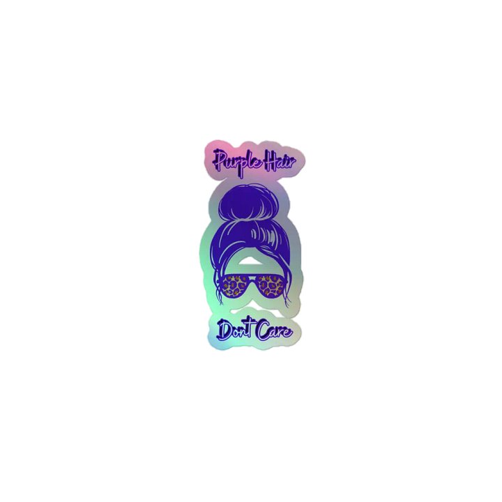 Purple Hair Don't Care Sticker Sheet product image (1)