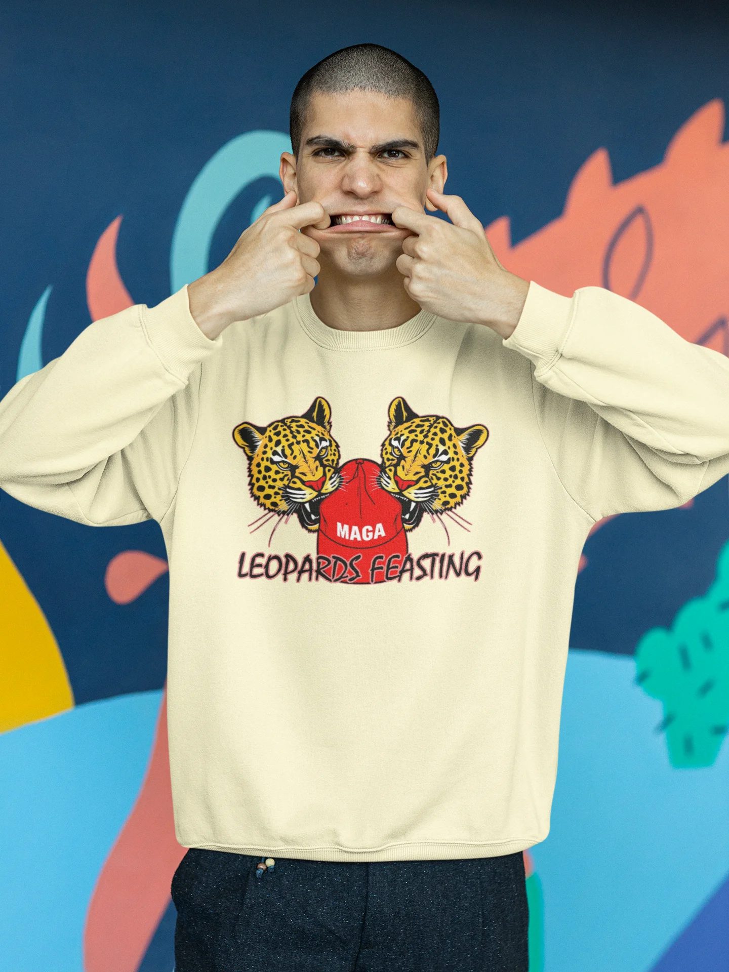 Leopards Eating Faces Meme Download - Printable Satire PNG product image (3)