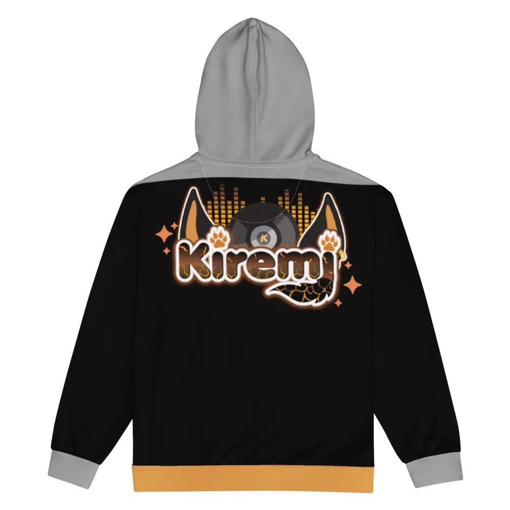 Logo Printed Unisex Zip Hoodie - Black product image (2)