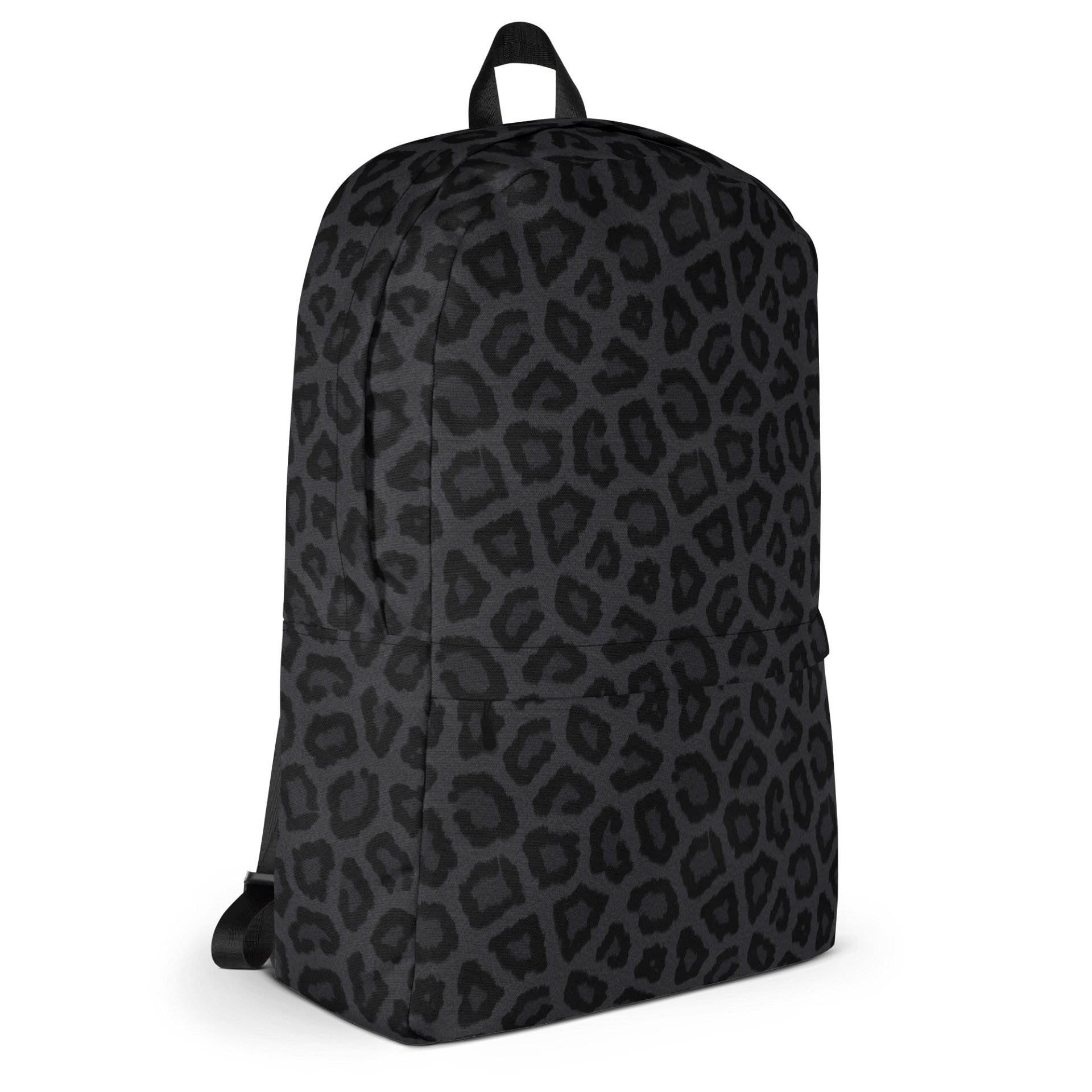 Black Leopard Print Backpack Stylish Durable Travel Bag product image (3)