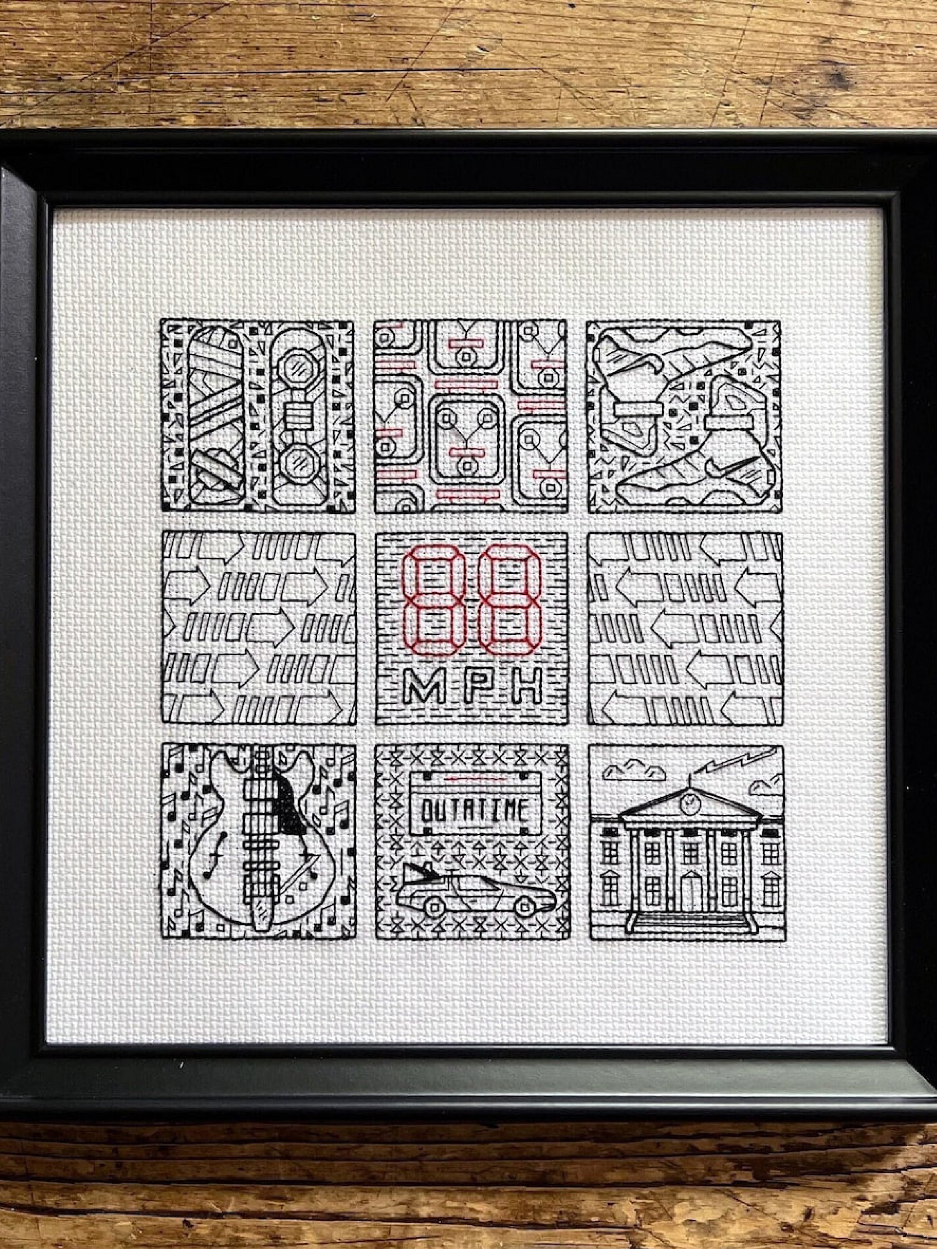 Time and Density • Blackwork Cross Stitch Pattern • PDF Digital Download product image (2)