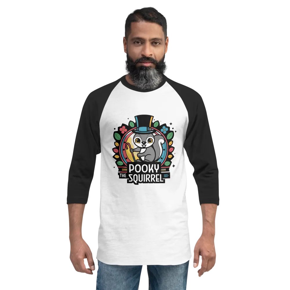 Pooky's Dapper Squirrel Raglan Tee product image (2)