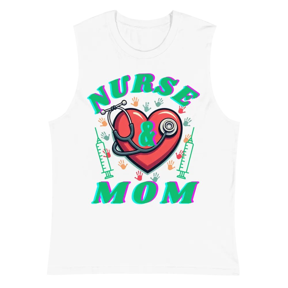 Nurse & Mom Heart Muscle Tank product image (6)
